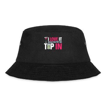 Bartender Mixologist I Love It - Bucket Hat - Schwarz - Vorne - Lela (165cm)