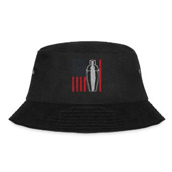 Bartender Mixologist American Flag - Bucket Hat - black - Front - Lela (165cm)