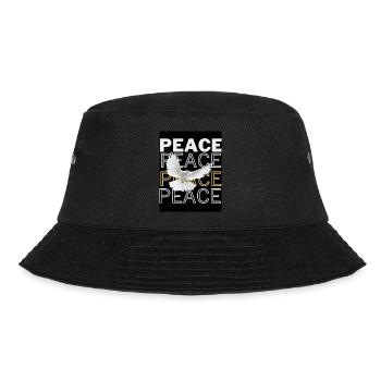 PeaceZeichen Friedenstaube - Bucket Hat - Schwarz - Vorne - Lela (165cm)