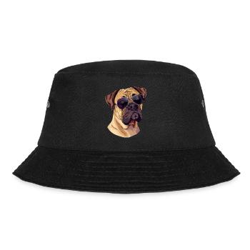 Bullmastiff, Dog, Sunglasses, Summer - Bucket Hat - black - Front - Lela (165cm)