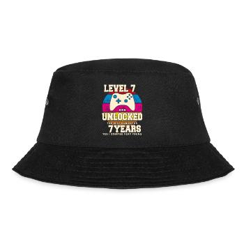 Original 2017 7 Jahre alt Level 7 freischalten - Bucket Hat - Schwarz - Vorne - Lela (165cm)