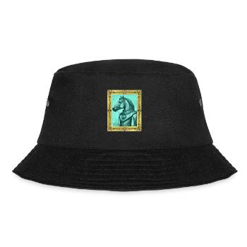 Mittelalter Pferd Pferde König Herrscher Gaul - Bucket Hat - Schwarz - Vorne - Lela (165cm)