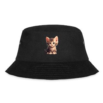 Kleines Kätzchen - Bucket Hat - Schwarz - Vorne - Lela (165cm)