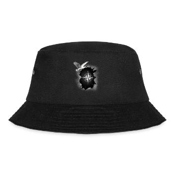 maritime seagull compass seagulls wind rose - Bucket Hat - black - Front - Lela (165cm)