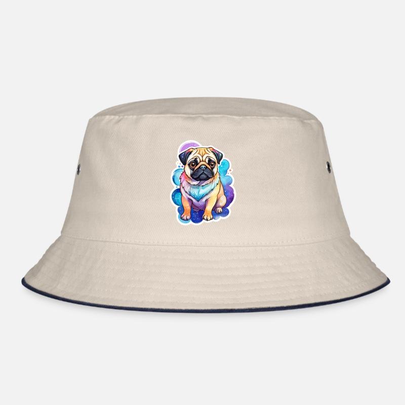 Mops Wasserfarben Bucket Hat