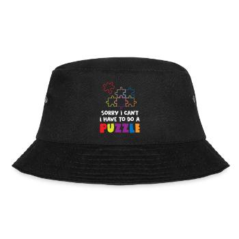 Funny Puzzle Lover - Bucket Hat - black - Front - Lela (165cm)