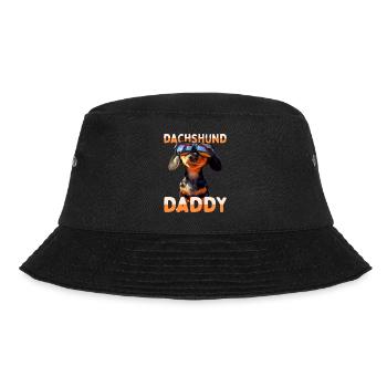 Dachshund Daddy Dackel Dad Wiener Papa Vatertag - Bucket Hat - Schwarz - Vorne - Lela (165cm)