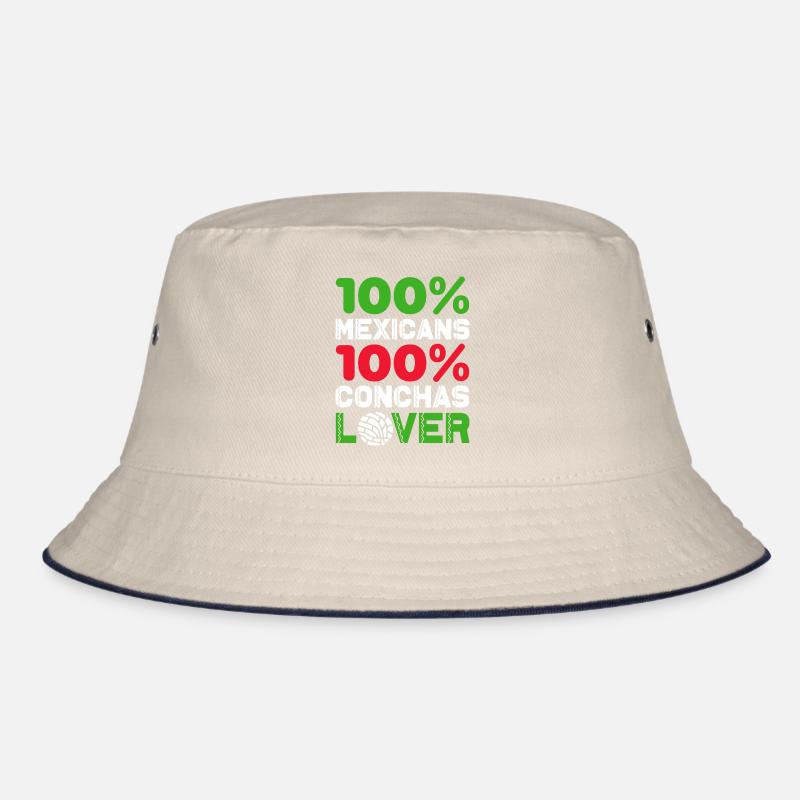 mexicans 100 per cent conchas lover Design Bucket Hat