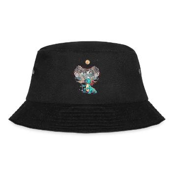 Drache Drachen maritim Matrose Matrosen Kind - Bucket Hat - Schwarz - Vorne - Lela (165cm)