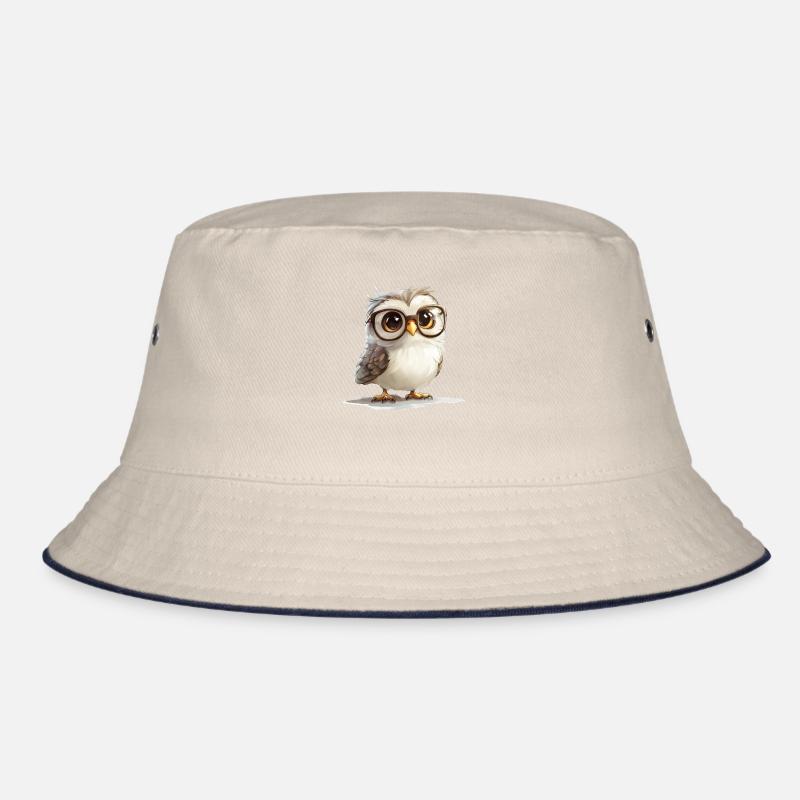 Süße Eule mit Brille Bucket Hat