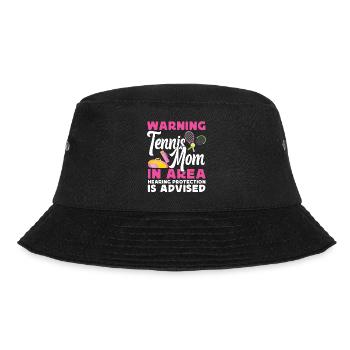 Funny Tennis Player Racket Mom - Bucket Hat - black - Front - Lela (165cm)