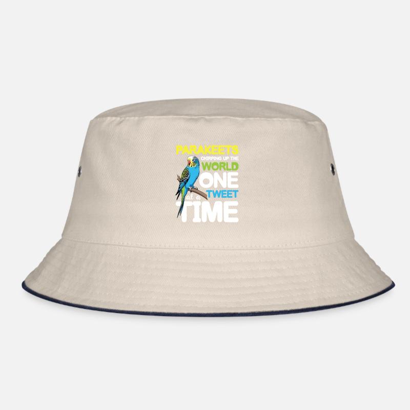Parakeets Chirping Up The World One Tweet Bucket Hat