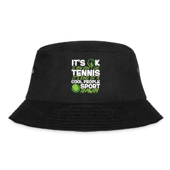 Funny Tennis Player Racket It's Ok - Bucket Hat - black - Front - Lela (165cm)