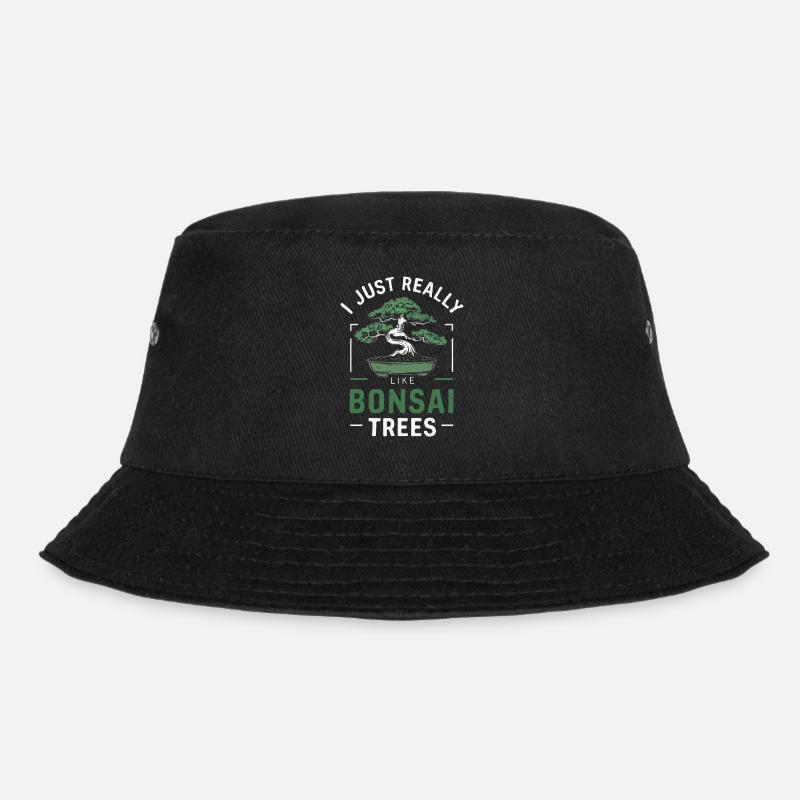 Bonsai Tree Japanese Bonsai - Bucket Hat - black