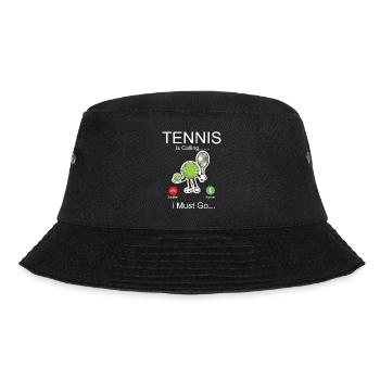 Funny Tennis Player Racket Phone - Bucket Hat - black - Front - Lela (165cm)
