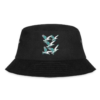 maritime, seagulls, seagulls, coast, North Sea, Baltic Sea - Bucket Hat - black - Front - Lela (165cm)