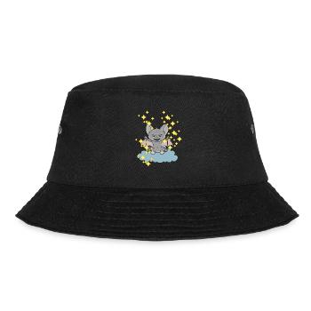 Fledermaus Fledermäuse Kinder Kind Halloween - Bucket Hat - Schwarz - Vorne - Lela (165cm)