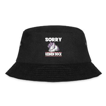 Sorry Keinen Bock Einhorn - Bucket Hat - Schwarz - Vorne - Lela (165cm)