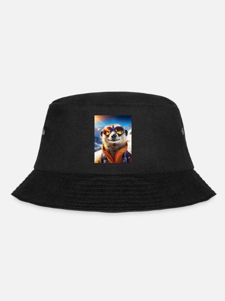 Erdmännchen im Skiurlaub - Bucket Hat - Schwarz