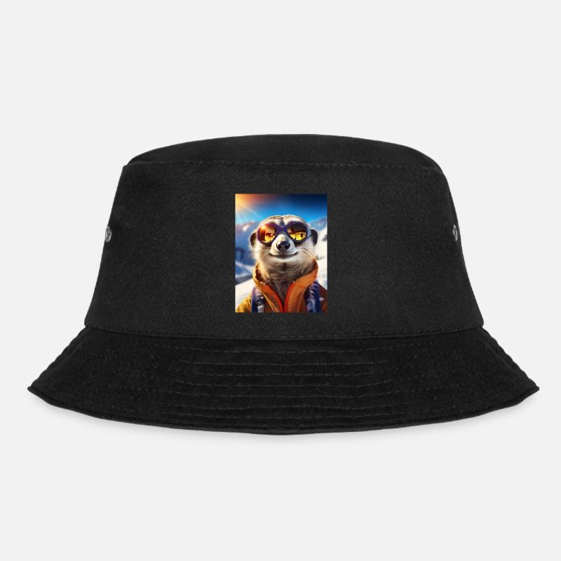 Suricates en vacances au ski - Bob - noir