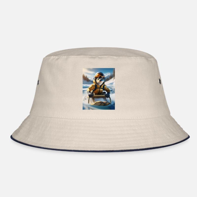 Eine Echse bei einer Schlittenfahrt Bucket Hat
