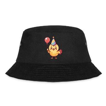 Huhn Geburtstag Comic - Bucket Hat - Schwarz - Vorne - Lela (165cm)