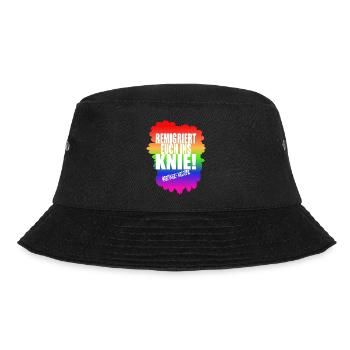 AfD stoppen gegen rechts Demokratie Vielfalt links - Bucket Hat - Schwarz - Vorne - Lela (165cm)
