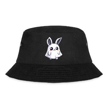 Bunny Halloween Funny Ghost - Bucket Hat - black - Front - Lela (165cm)