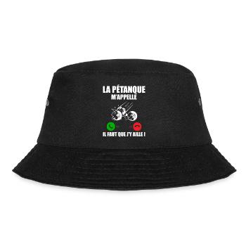 Pétanque calls me, Bouliste gift - Bucket Hat - black - Front - Lela (165cm)