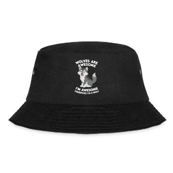 Wolf Wölfe Tier Jaulen - Bucket Hat - Schwarz - Vorne - Lela (165cm)