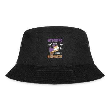 Hamster Hexe Witching you a Happy Halloween - Bucket Hat - Schwarz - Vorne - Lela (165cm)