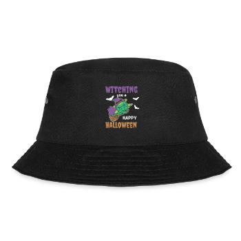 Drache Hexe Witching you a Happy Halloween - Bucket Hat - Schwarz - Vorne - Lela (165cm)