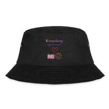 Kreuzberg 36, Kiez - Boof - Hood, Berlin Kreuzberg - Bucket Hat - Schwarz - Vorne - Lela (165cm)