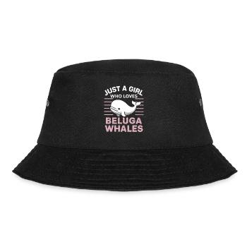 Beluga Whale Ocean Belugas Whales - Bucket Hat - black - Front - Lela (165cm)