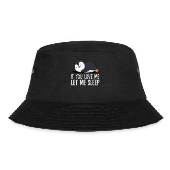 Pinguin Pinguine Tier - Bucket Hat - Schwarz - Vorne - Lela (165cm)