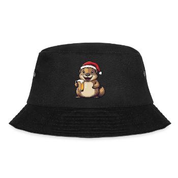 Beaver Christmas Beer - Bucket Hat - black - Front - Lela (165cm)