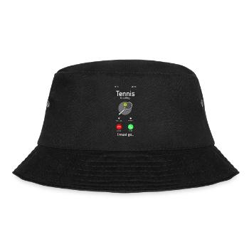 Funny Tennis Player Racket Phone - Bucket Hat - black - Front - Lela (165cm)