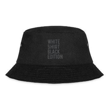 Weißes T-Shirt Black Edition - Bucket Hat - Schwarz - Vorne - Lela (165cm)