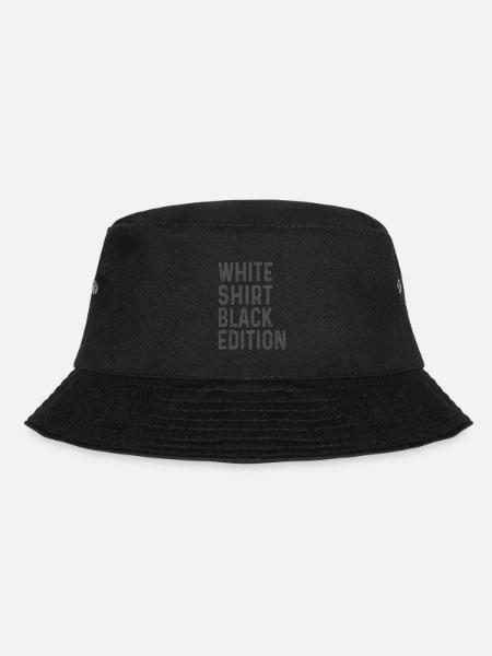 Weißes T-Shirt Black Edition - Bucket Hat - Schwarz