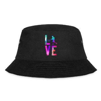 Funny Tennis Player Racket - Bucket Hat - Schwarz - Vorne - Lela (165cm)