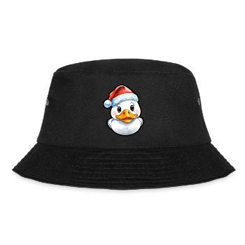 Ente Weihnachten Zeichnung - Bucket Hat - Schwarz - Vorne - Lela (165cm)