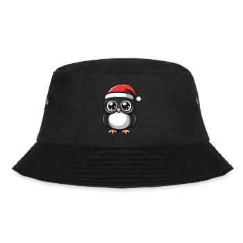Owl Christmas Cute - Bucket Hat - black - Front - Lela (165cm)