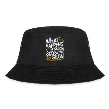 Salon-Geheimnisse bleiben im Salon - Bucket Hat - Schwarz - Vorne - Lela (165cm)
