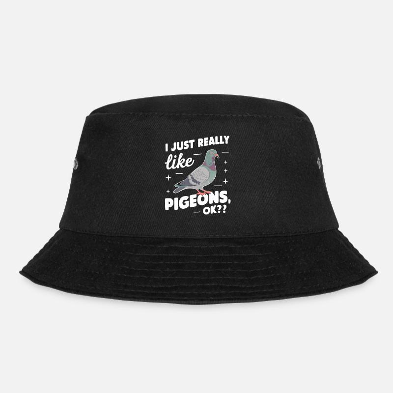 Taube Tauben Tier Vogel - Bucket Hat - Schwarz