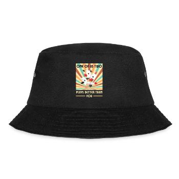 Einer Von Uns Beiden Spielt Besser Als Du Poker - Bucket Hat - Schwarz - Vorne - Lela (165cm)