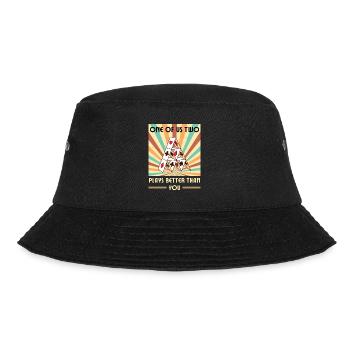 Einer Von Uns Beiden Spielt Besser Als Du Poker - Bucket Hat - Schwarz - Vorne - Lela (165cm)