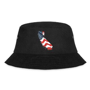 USA Flag in California State Map - Bucket Hat - black - Front - Lela (165cm)