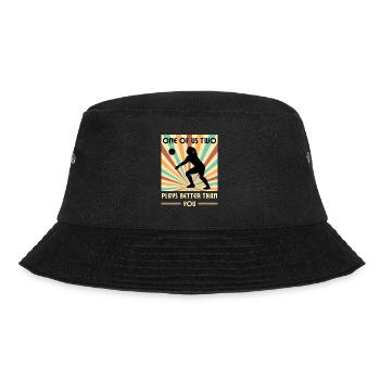 Einer Von Uns Beiden Spielt Besser Volleyball Als - Bucket Hat - Schwarz - Vorne - Lela (165cm)