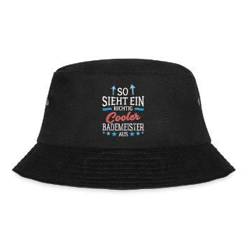 So sieht ein richtig cooler Bademeister aus - Bucket Hat - Schwarz - Vorne - Lela (165cm)