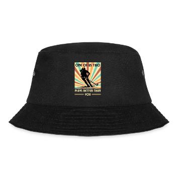 Einer Von Uns Beiden Spielt Besser Feldhockey - Bucket Hat - Schwarz - Vorne - Lela (165cm)
